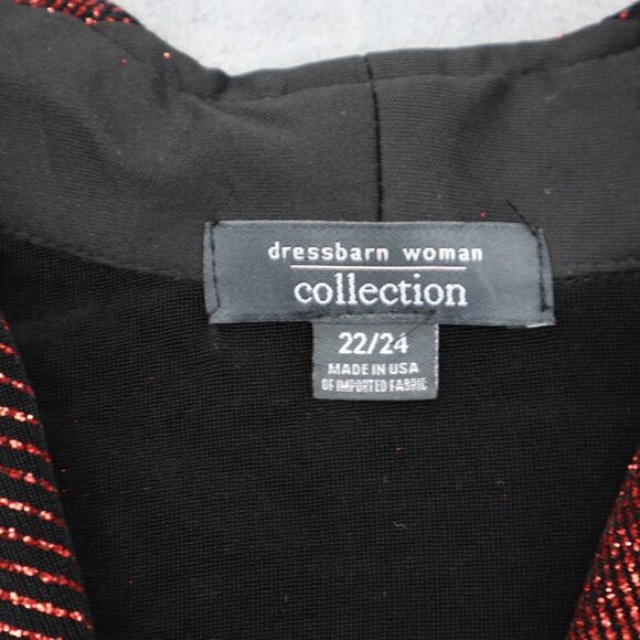 DressBarn Suits Womens 22 Red 2 Piece Embroidery Blazer Jacket and Tank - Picture 2 of 16